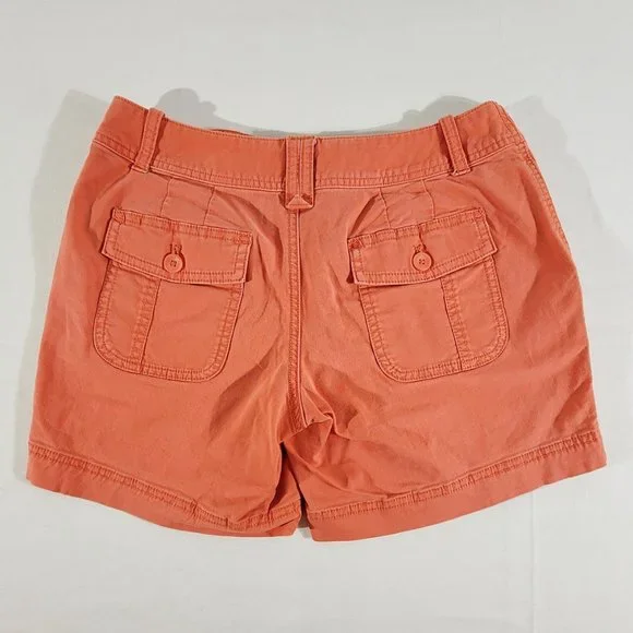 EDDIE BAUER Women's 2 (Actual 29" x 6") "Heritage Wash" Peach Shorts Stretch - Picture 2 of 5